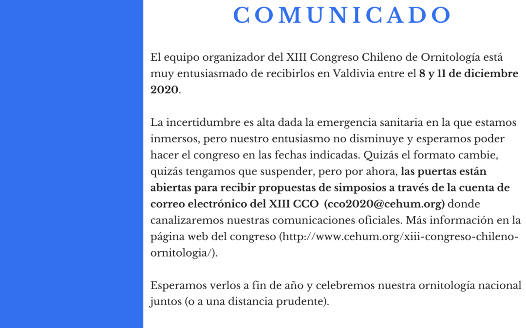 Comunicado CCO 2020