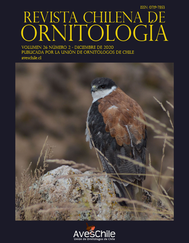 REVISTA CHILENA DE ORNITOLOGÍA VOLUMEN 26 NÚMERO 2 – 2020 | Aves Chile